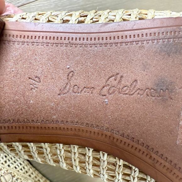 Sam Edelman Women's Lowell Loafer Woven Raffia Slip On Shoe Size 7.5 - Picture 5 of 9